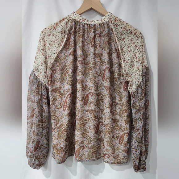 Gimmicks Buckle‎ NWT Womens Floral Paisley Top Size S Boho Peasant Patchwork - Picture 4 of 9